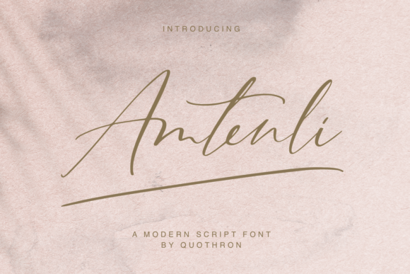 Amtenli Script: A Graceful Font for Elegant Design Projects
