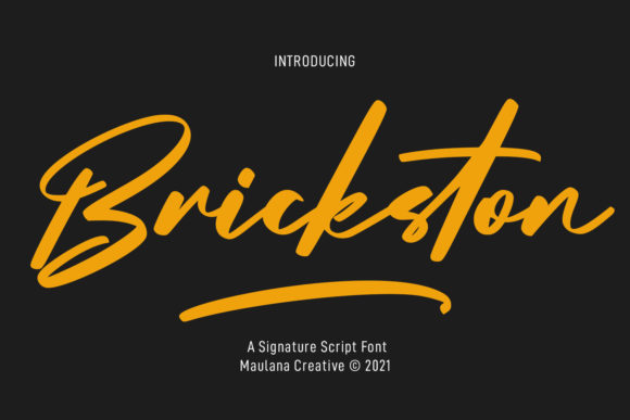 Brickston Script: A Font for Elegance and Creativity
