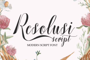 Resolusi Script: A Modern Calligraphy-Style Font for Creative Expression
