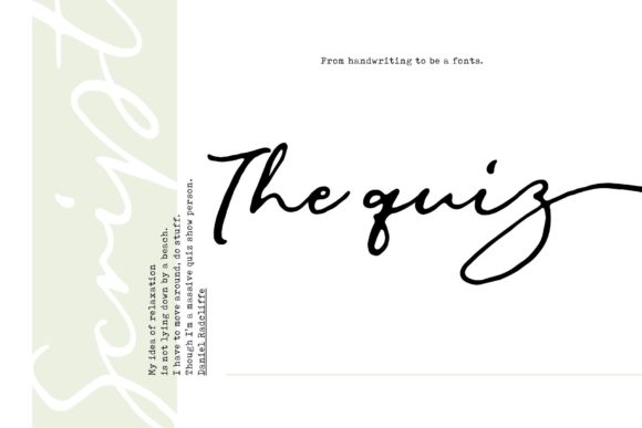 The Quiz Script: A Playful Font That Elevates Creativity
