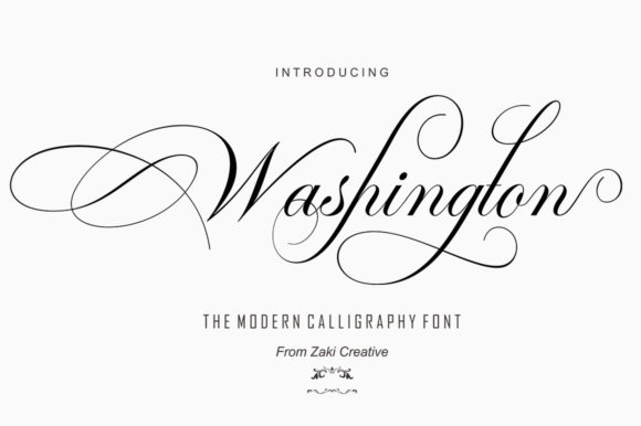 Washington Script: A Font That Elevates Design with Sophistication